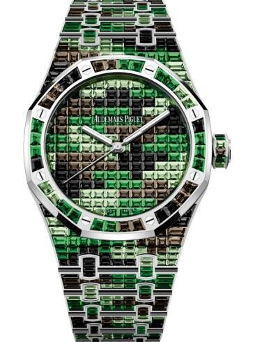 Audemars Piguet Royal Oak Self-Winding 41 Green Camouflage Replica Watch 15514BC.YY.1284BC.02