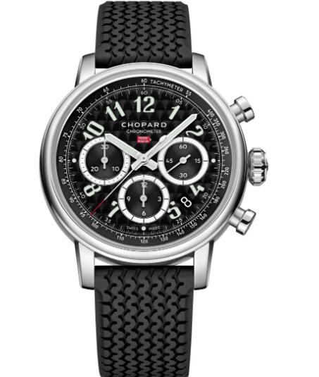 Chopard Mille Miglia Classic Chronograph 40.5 Lucent Steel Nero Corsa Replica Watch 168619-3001