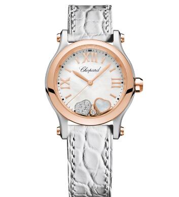 Chopard Happy Hearts Watch Cheap Price 30 MM QUARTZ ROSE GOLD STAINLESS STEEL DIAMONDS MOTHER-OF-PEARL 278590-6005