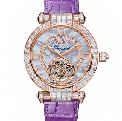 Chopard Imperiale Tourbillon Watches for sale Review Replica 42 MM MANUAL ROSE GOLD DIAMONDS 384250-5005
