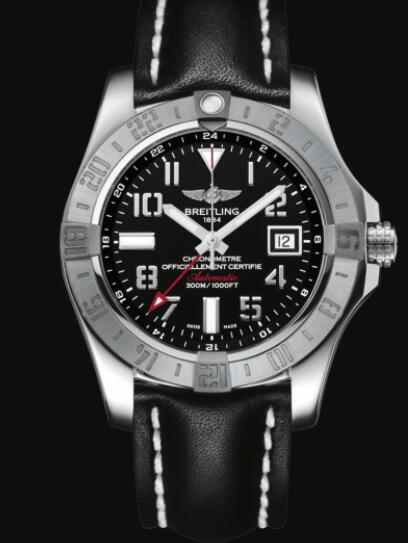 Replica Breitling Avenger II GMT Stainless Steel - Black Watch A3239011/BC34/435X/A20BA.1