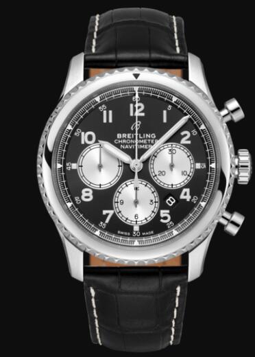 Breitling Navitimer 8 B01 Chronograph 43 Stainless Steel - Black Replica Watch AB0117131B1P1
