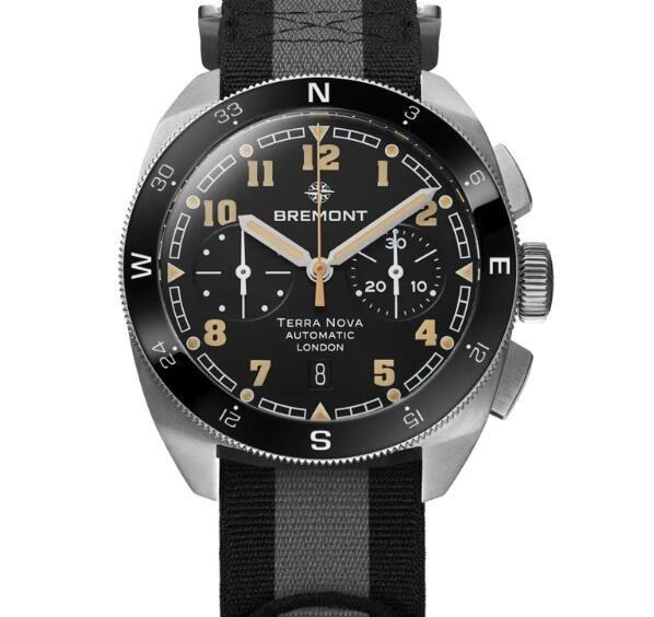 Bremont Terra Nova 42.5 Chronograph Replica Watch TN42-CHR-SS-BK-N-S